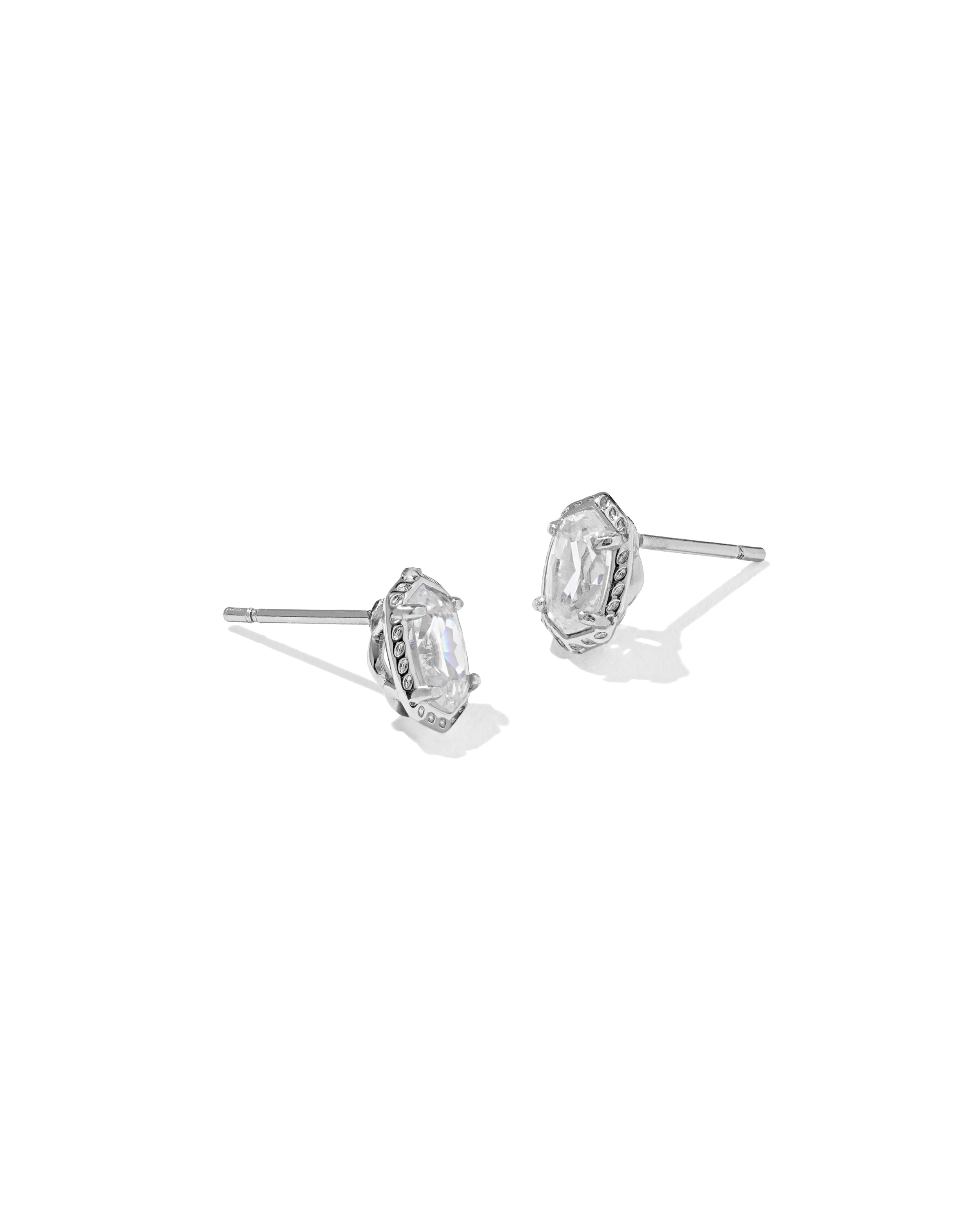 Mini Ellie Luxe Stud Earring in Silver