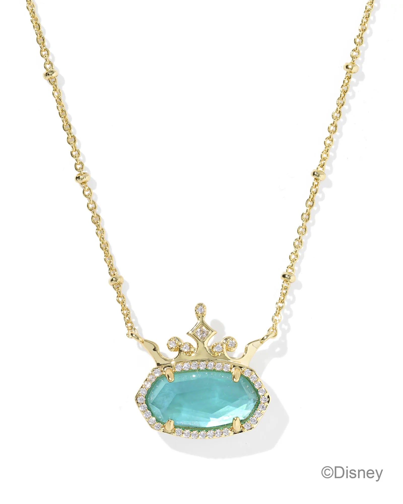 Disney Elisa Princess Necklace in Gold London Blue Illusion