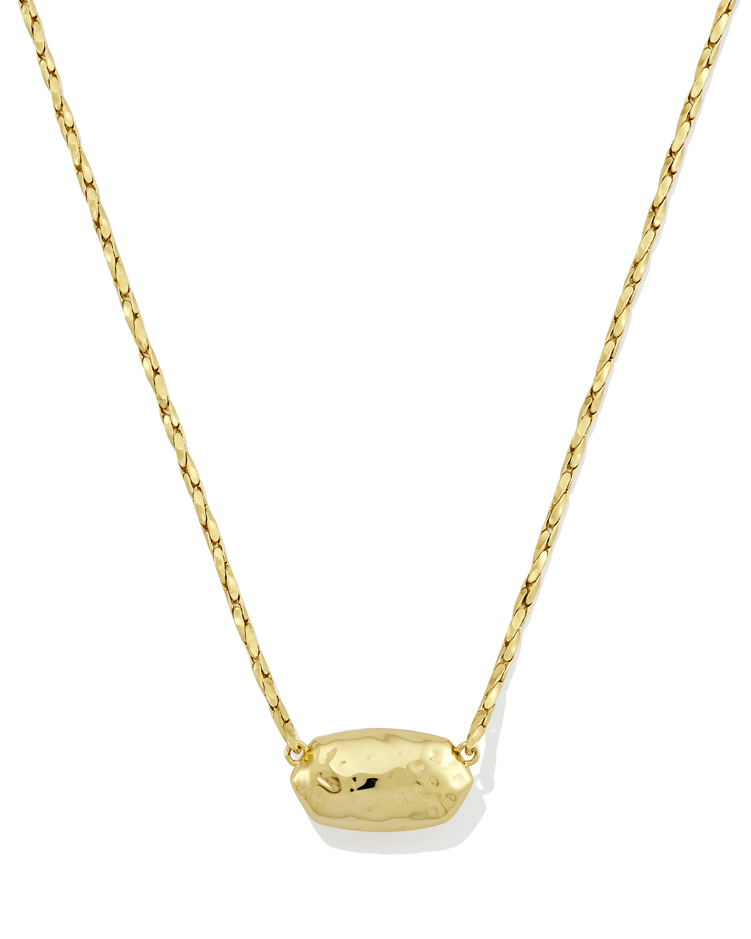 Elisa Riveted Pendant Necklace Gold Dark Brown Hawks Eye