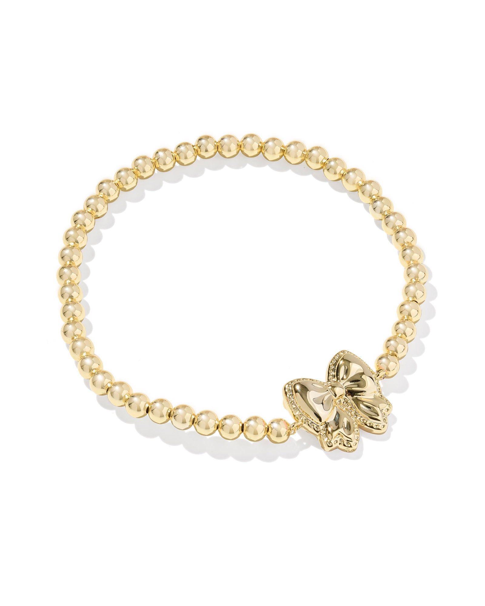 Haley Bow Stretch Bracelet Gold Blush Mother of Pearl