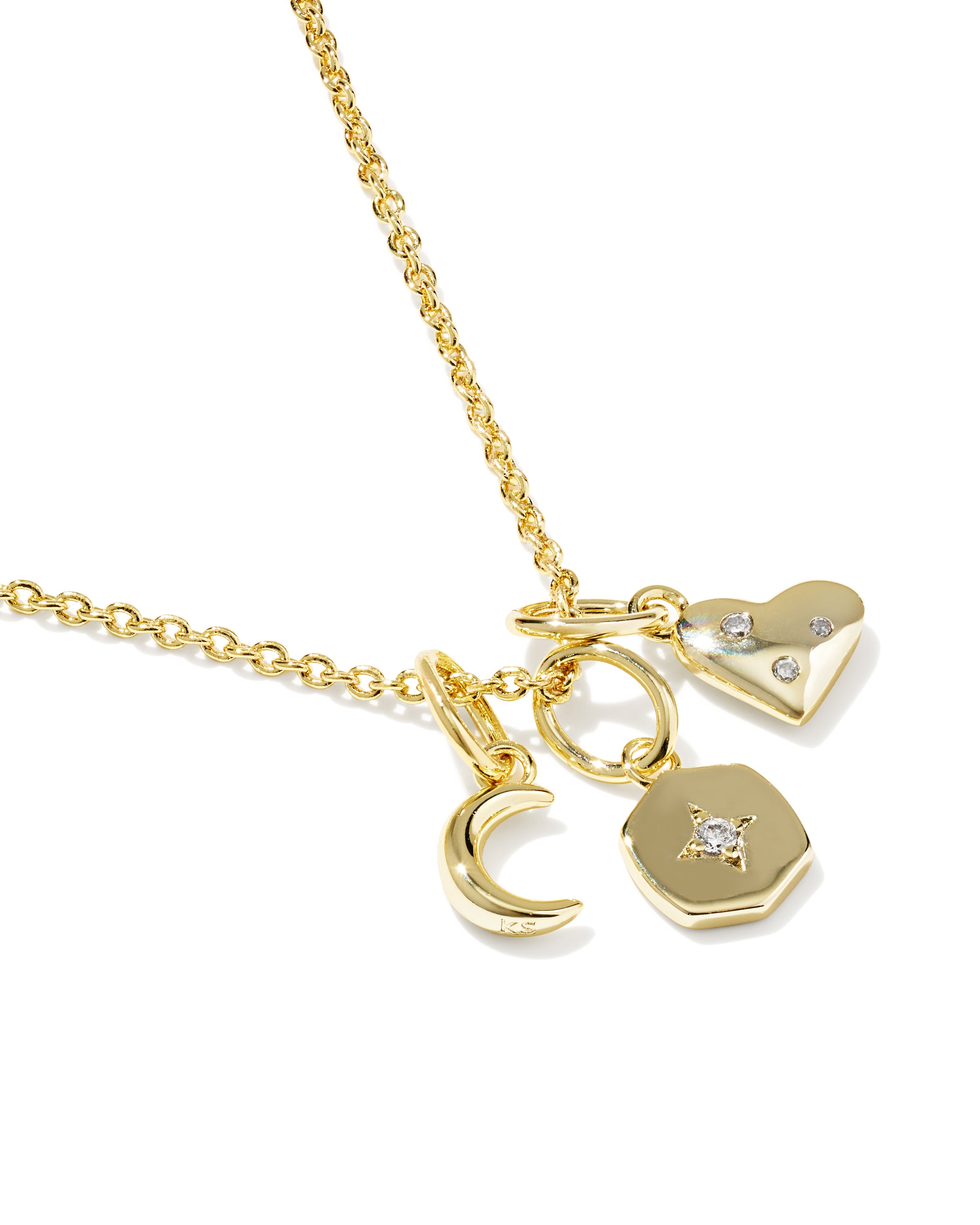 Arlene Charm Necklace in Gold
