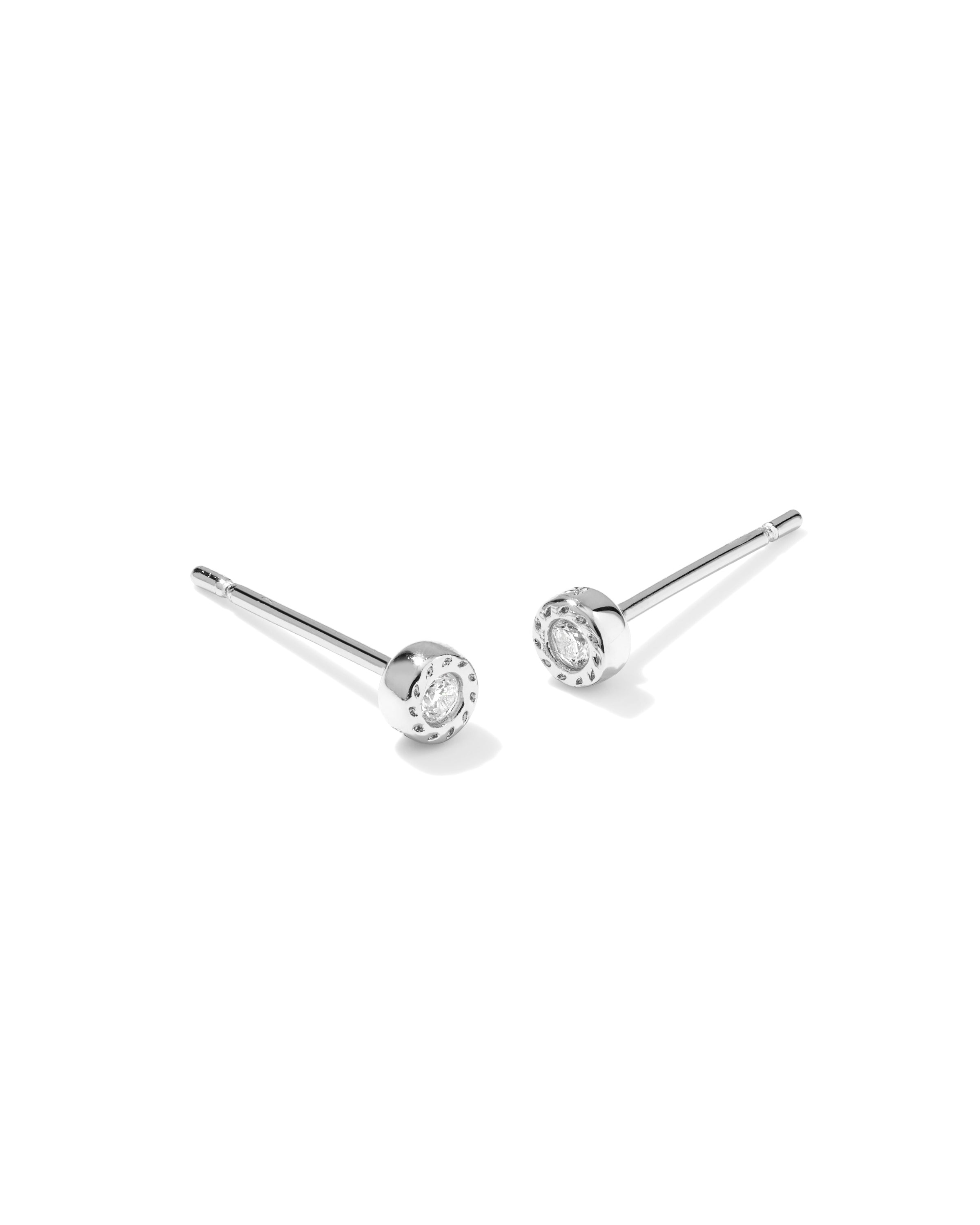 Arlene Stud Earring Set in Rhodium