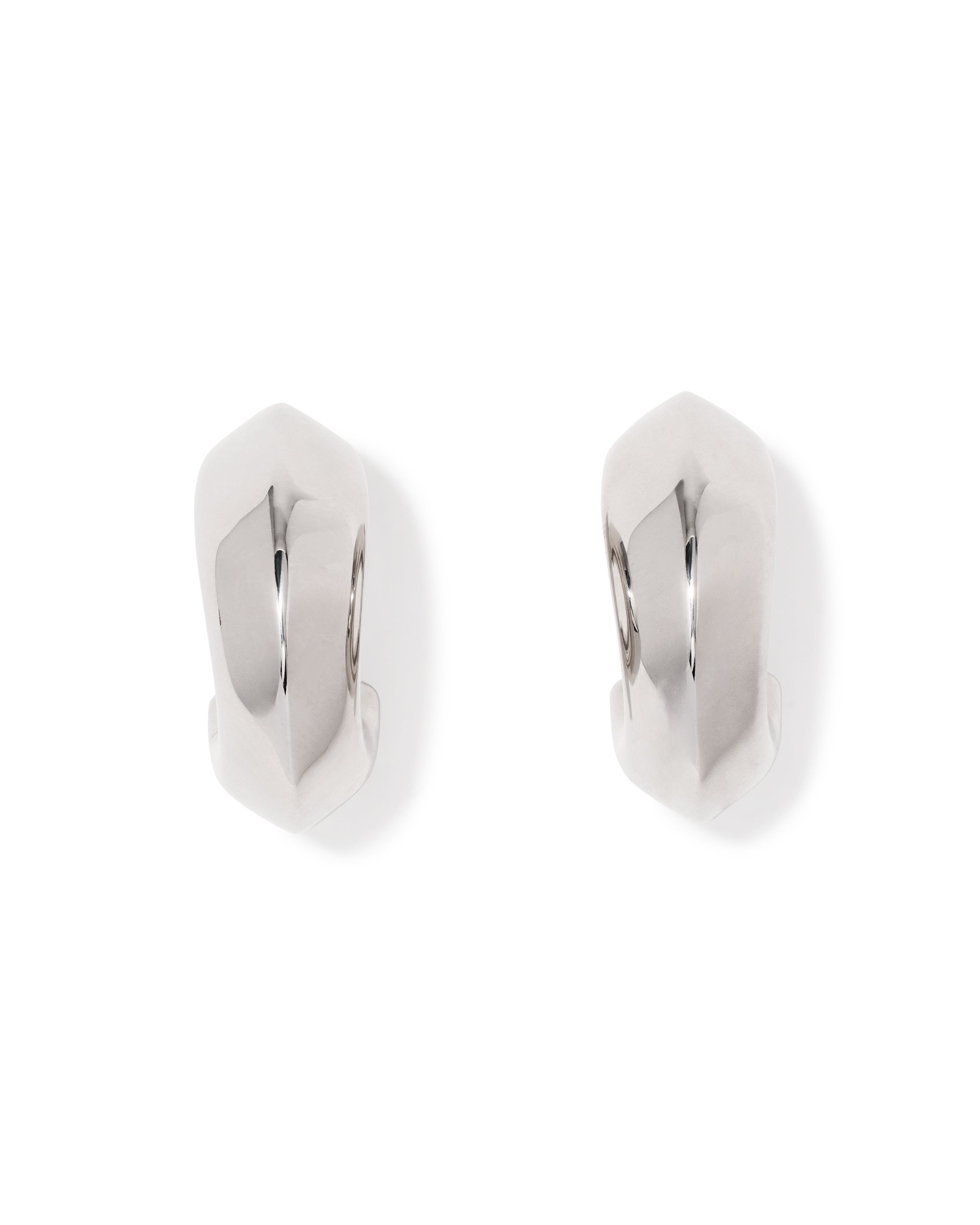 Embry Hoop Earring in Rhodium