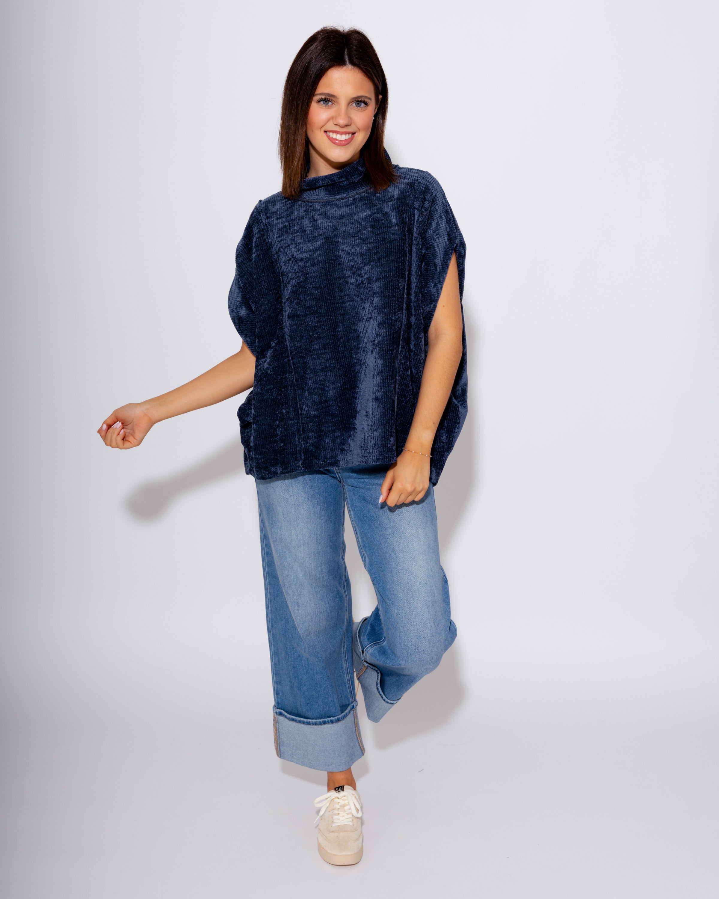 Soft Knit Poncho Pullover