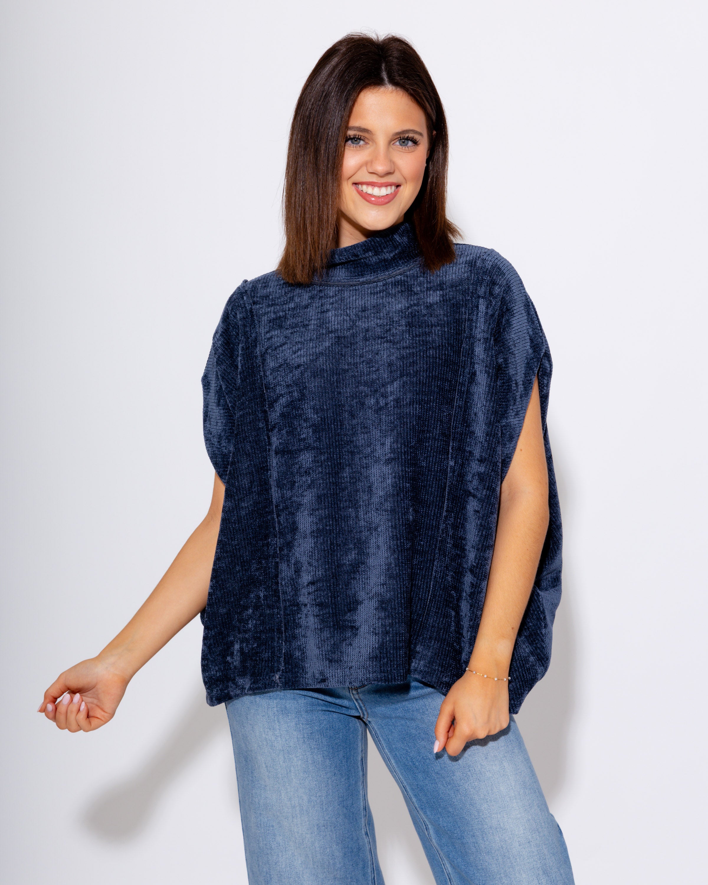 Soft Knit Poncho Pullover