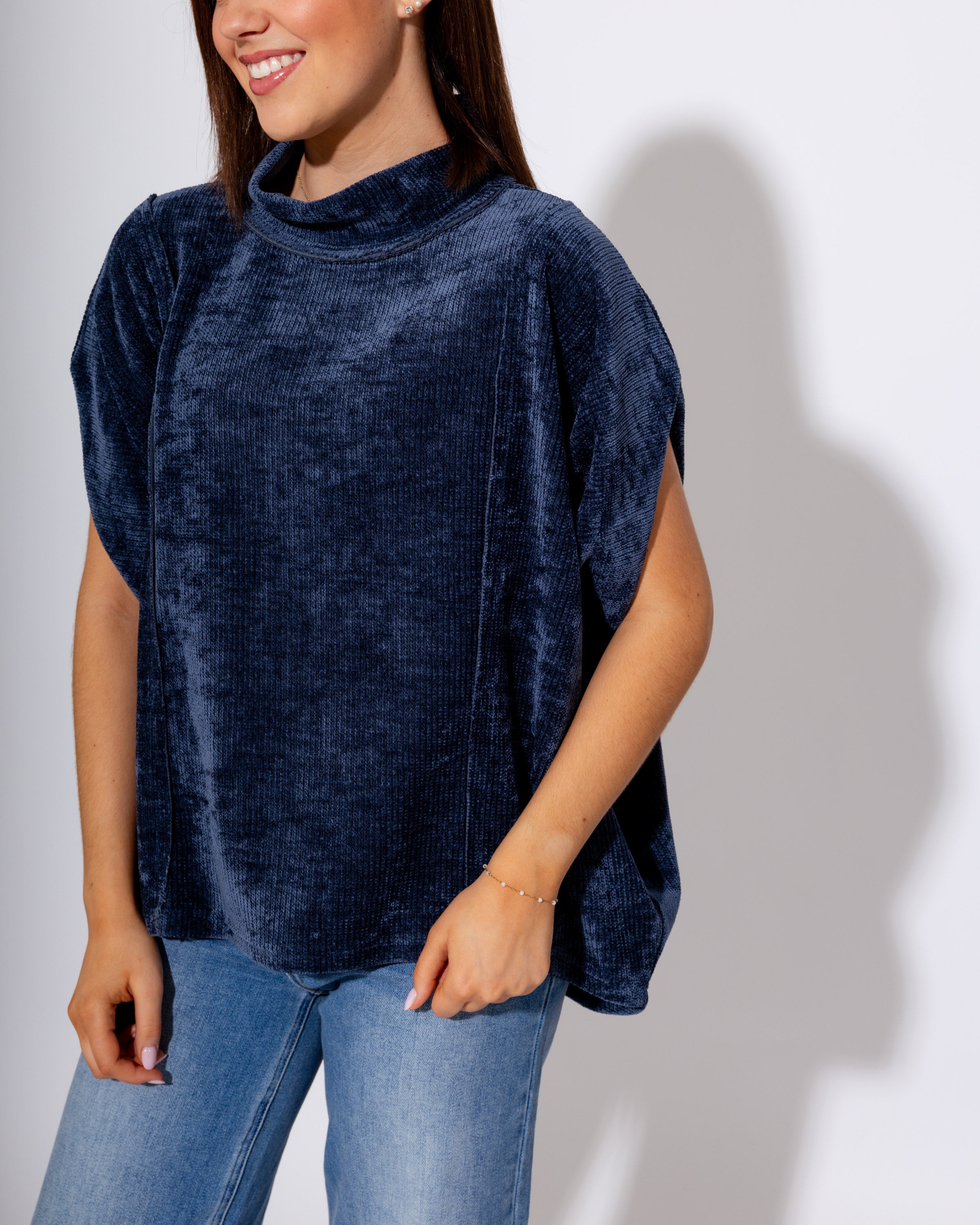 Soft Knit Poncho Pullover