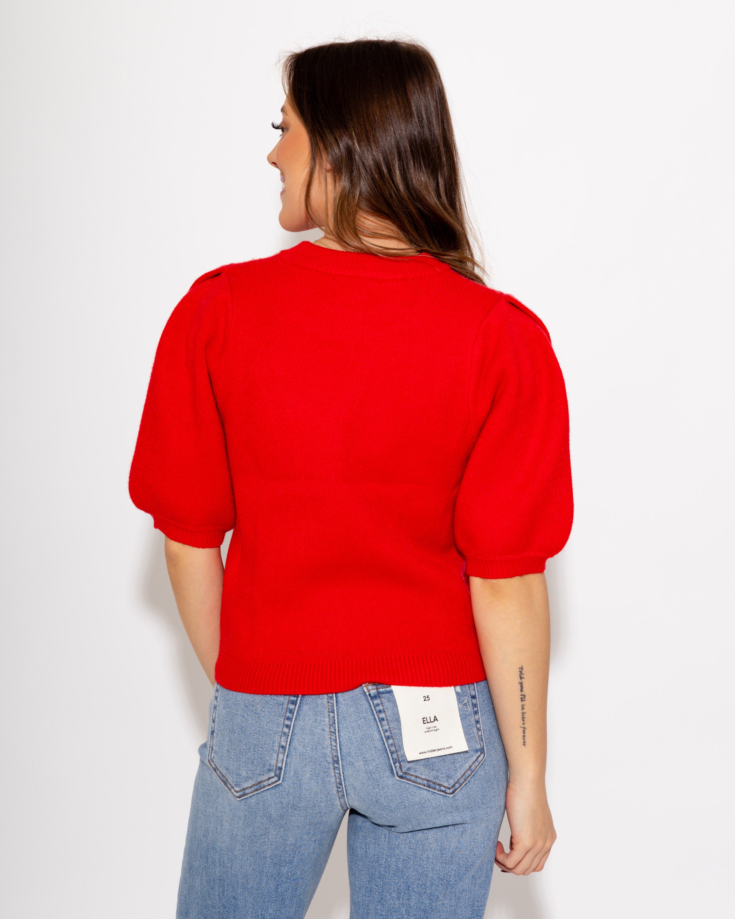 Sweetheart Knit Sweater Top