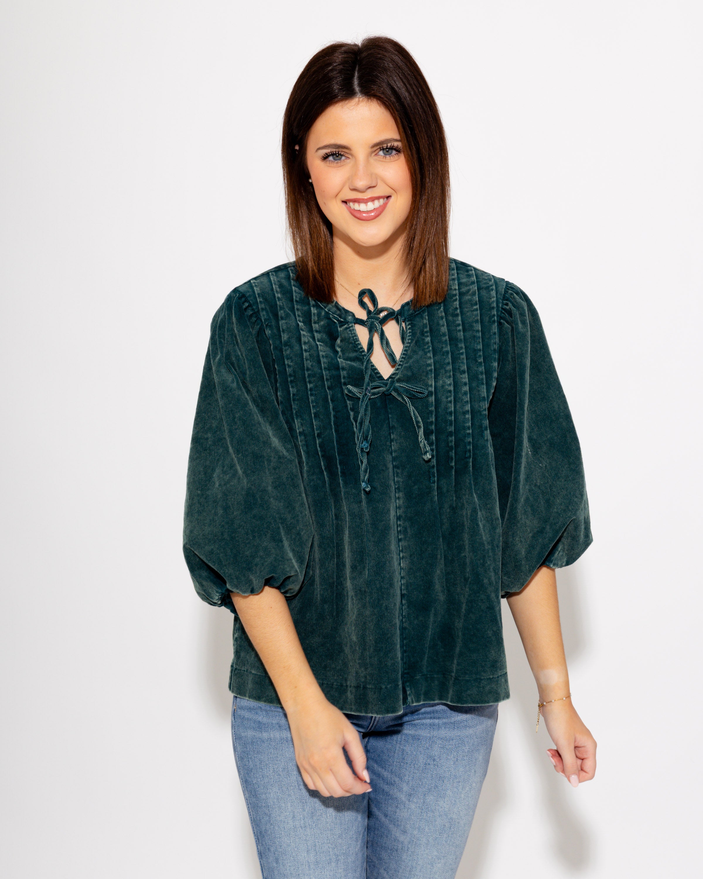 Pintuck & Puff Corduroy Toph