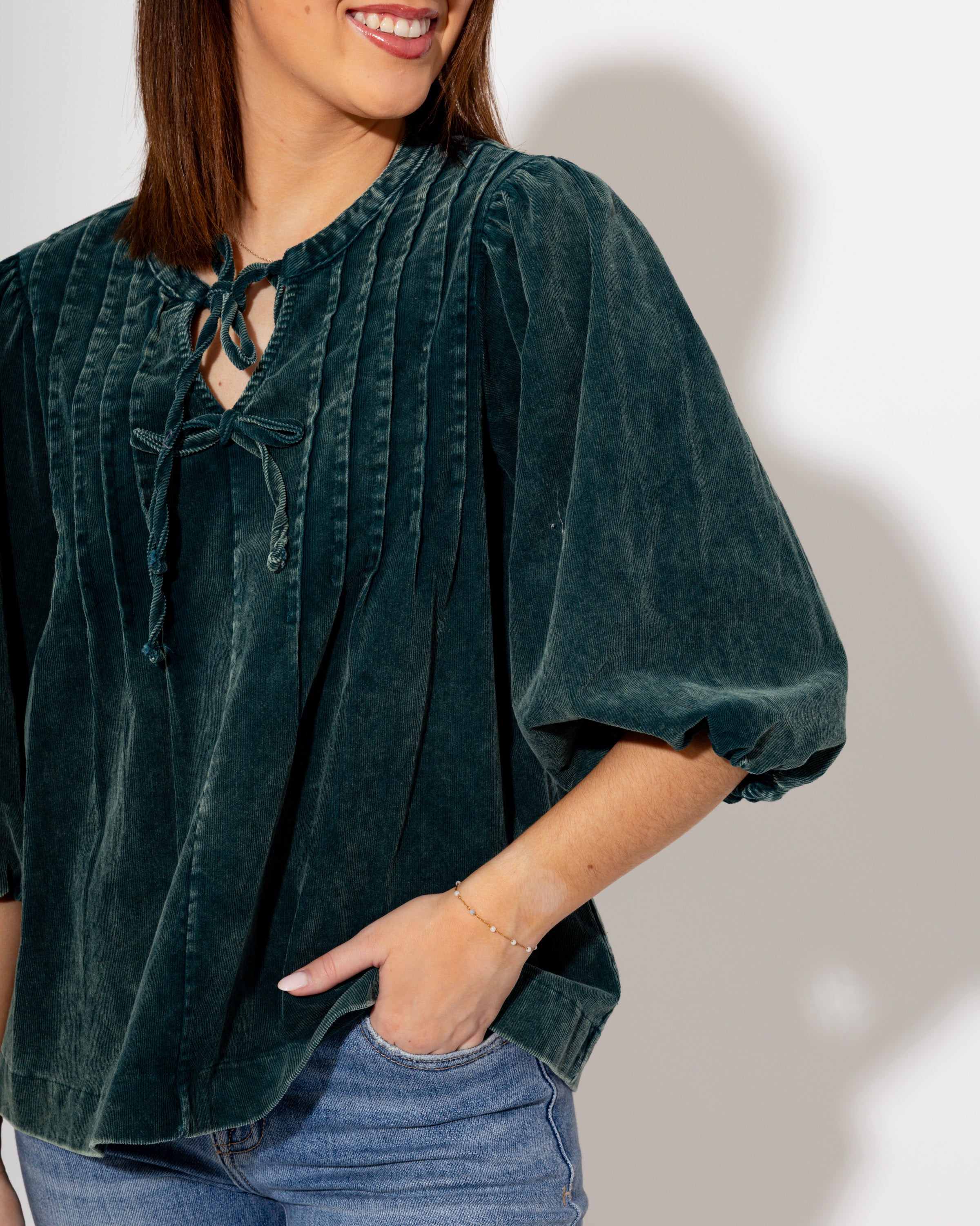 Pintuck & Puff Corduroy Toph