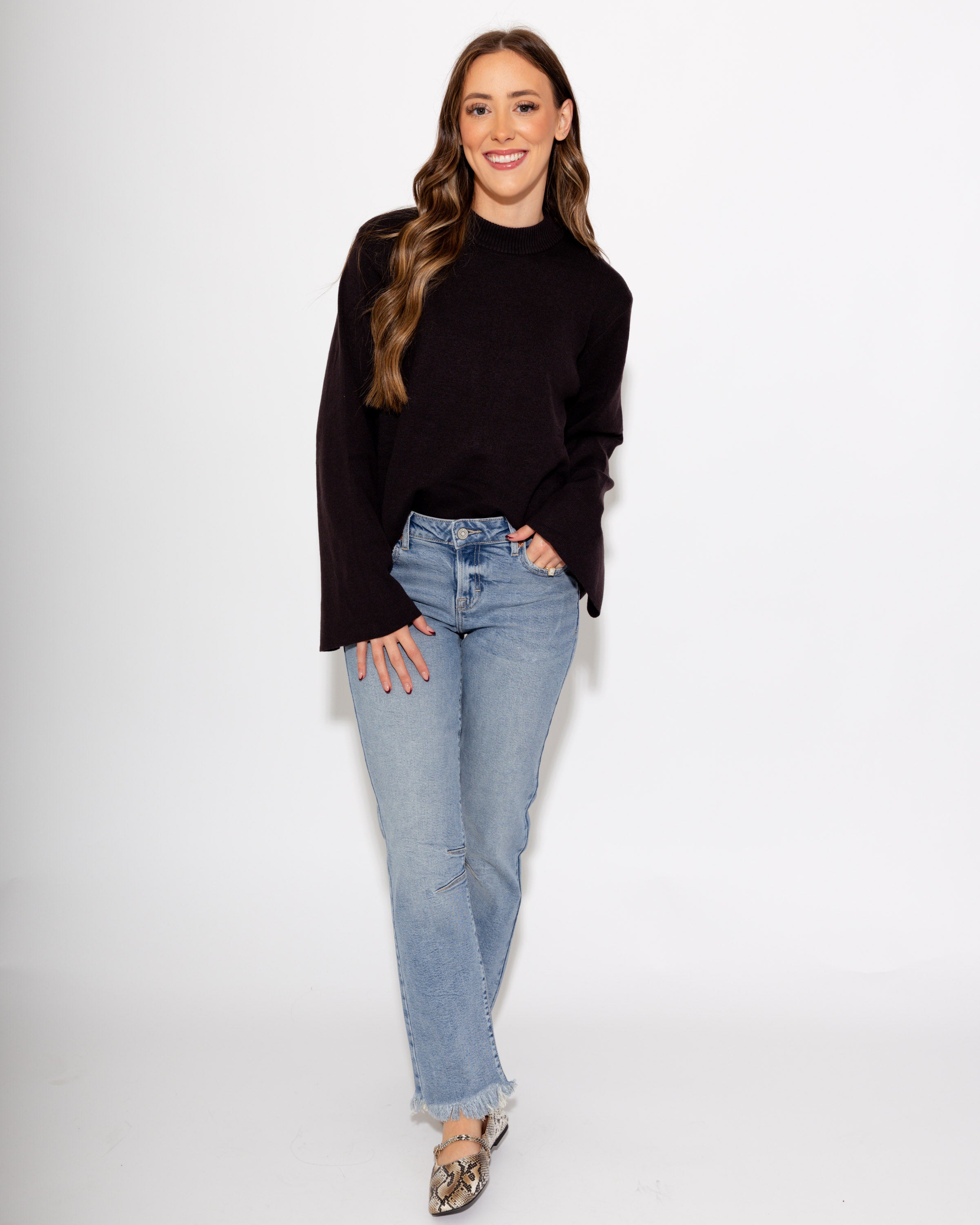 Mock Neck Sweater Top