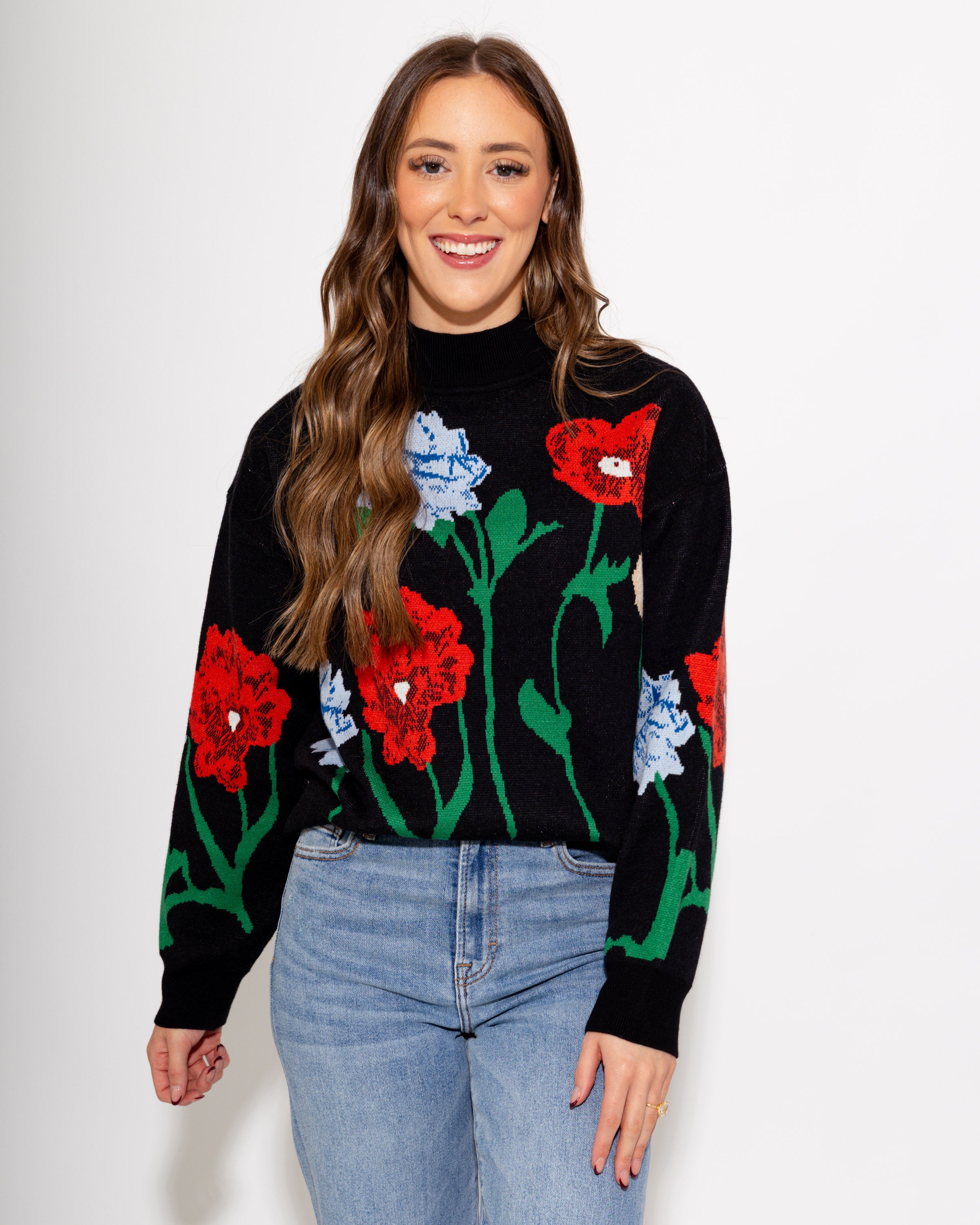 Midnight Bloom Statement Top
