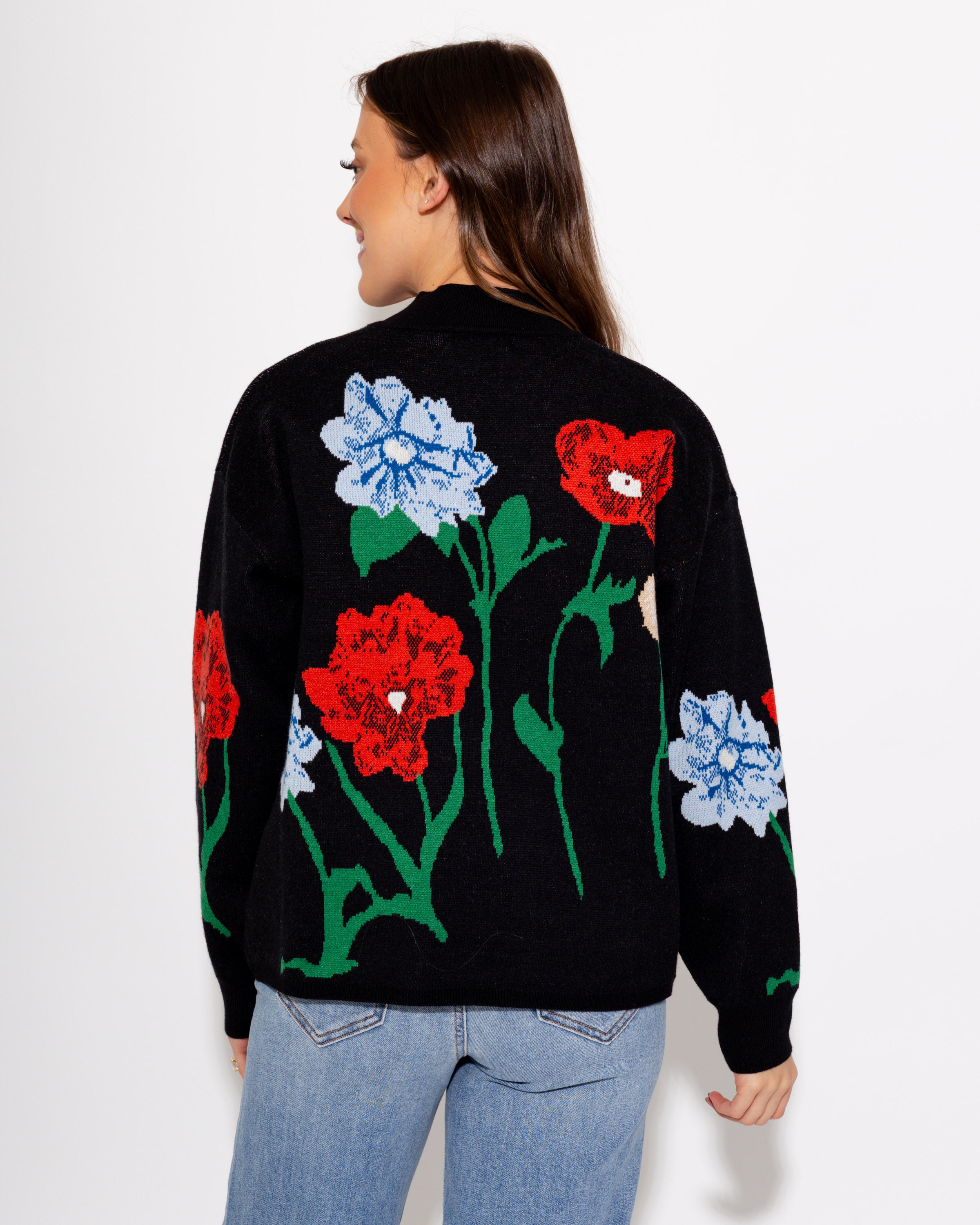 Midnight Bloom Statement Top