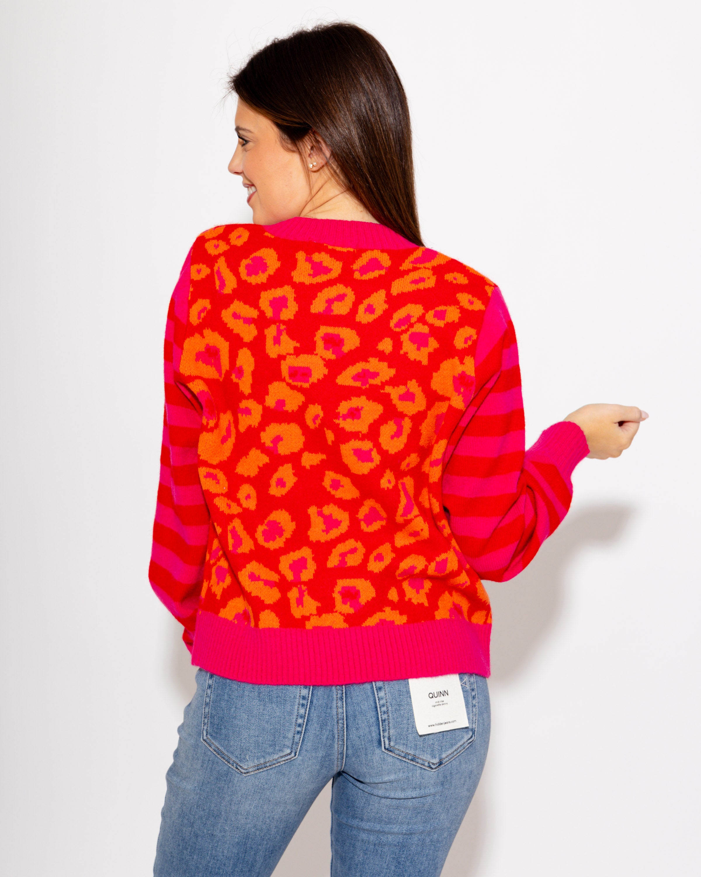 Leopard & Stripe Mix Match Sweater