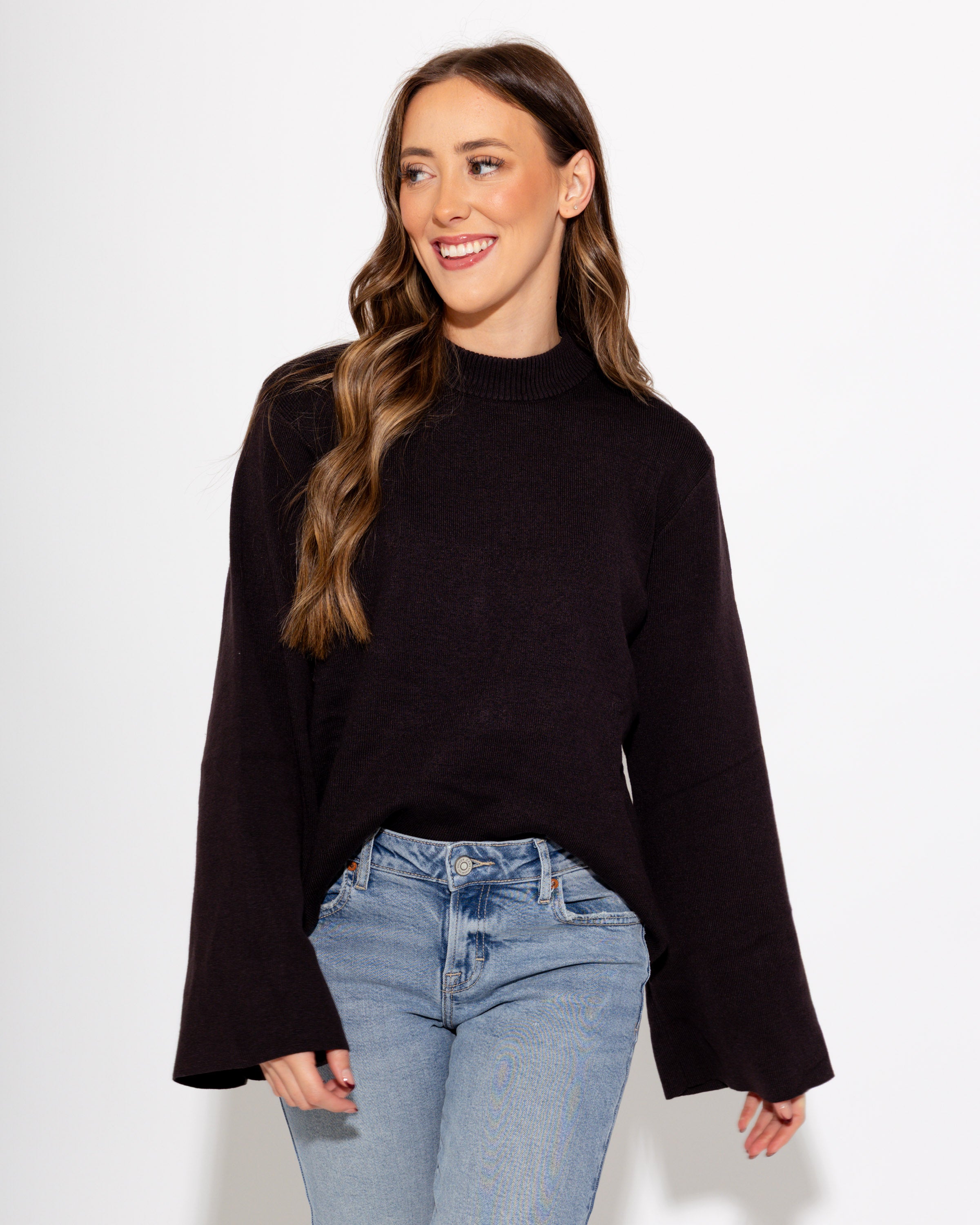 Mock Neck Sweater Top