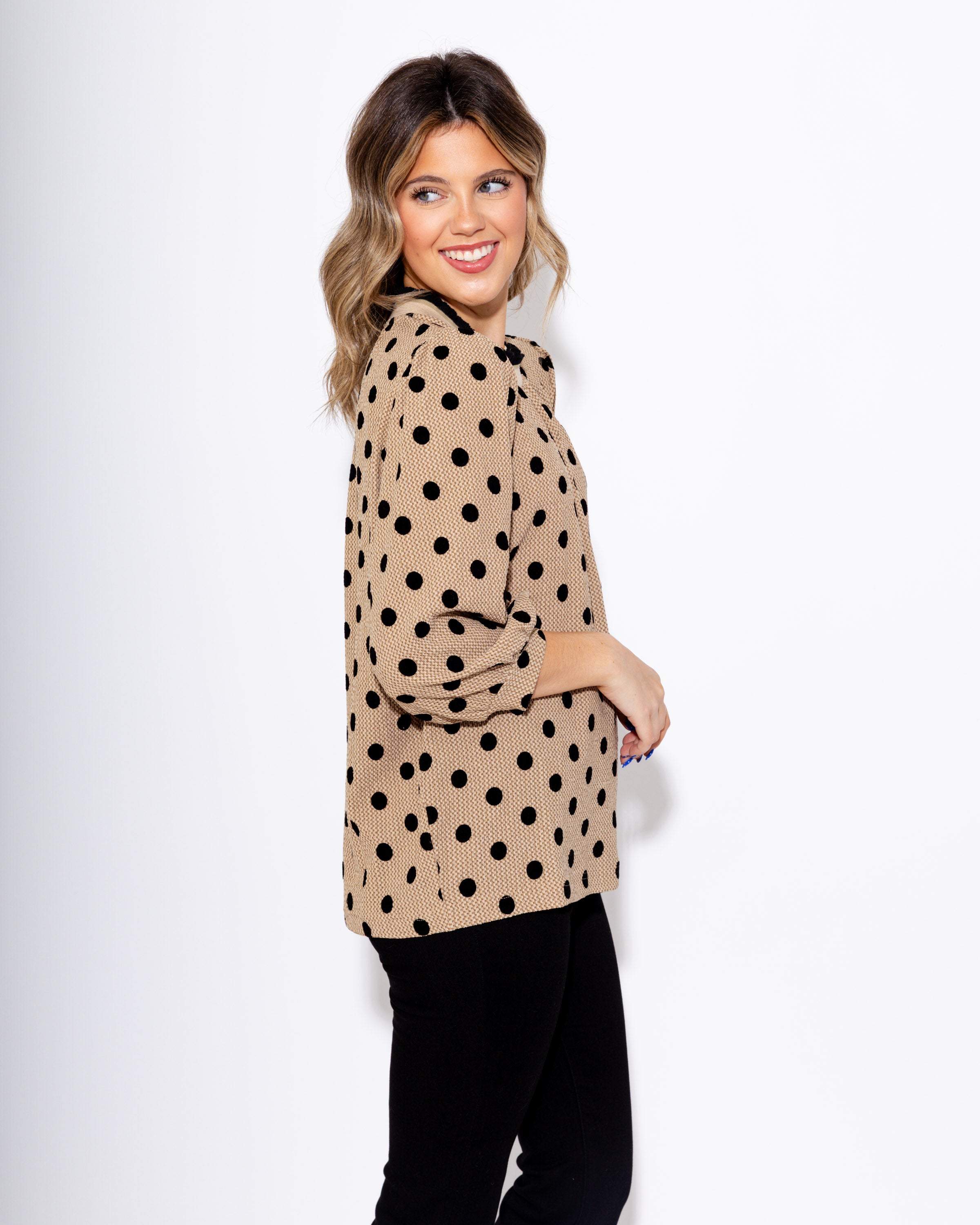 Puff in Polka Dot Top– Latte Edition