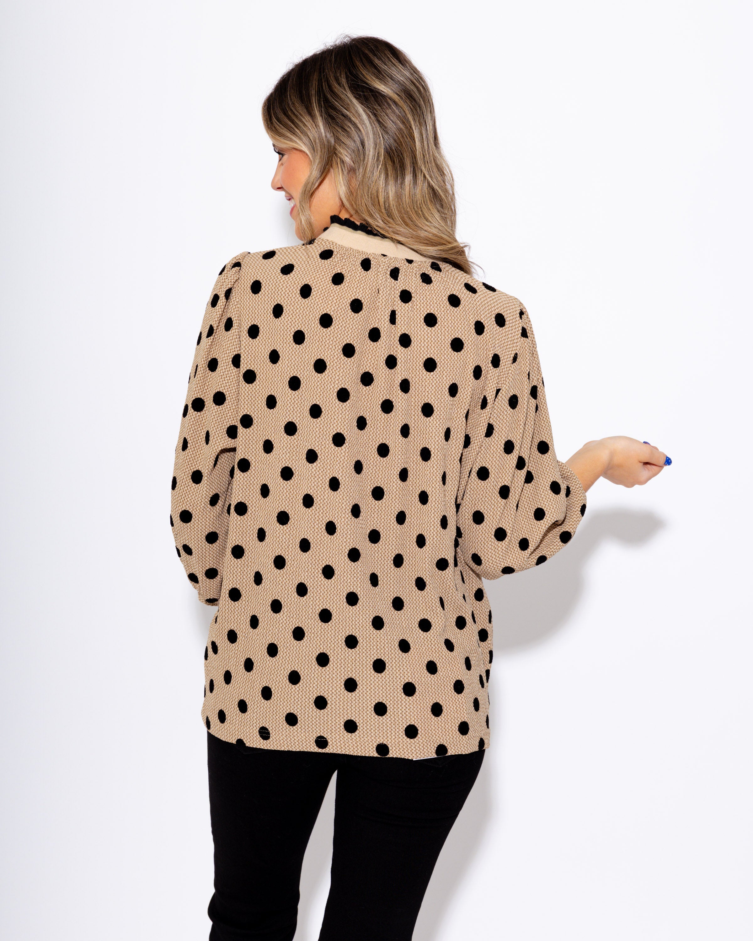 Puff in Polka Dot Top– Latte Edition