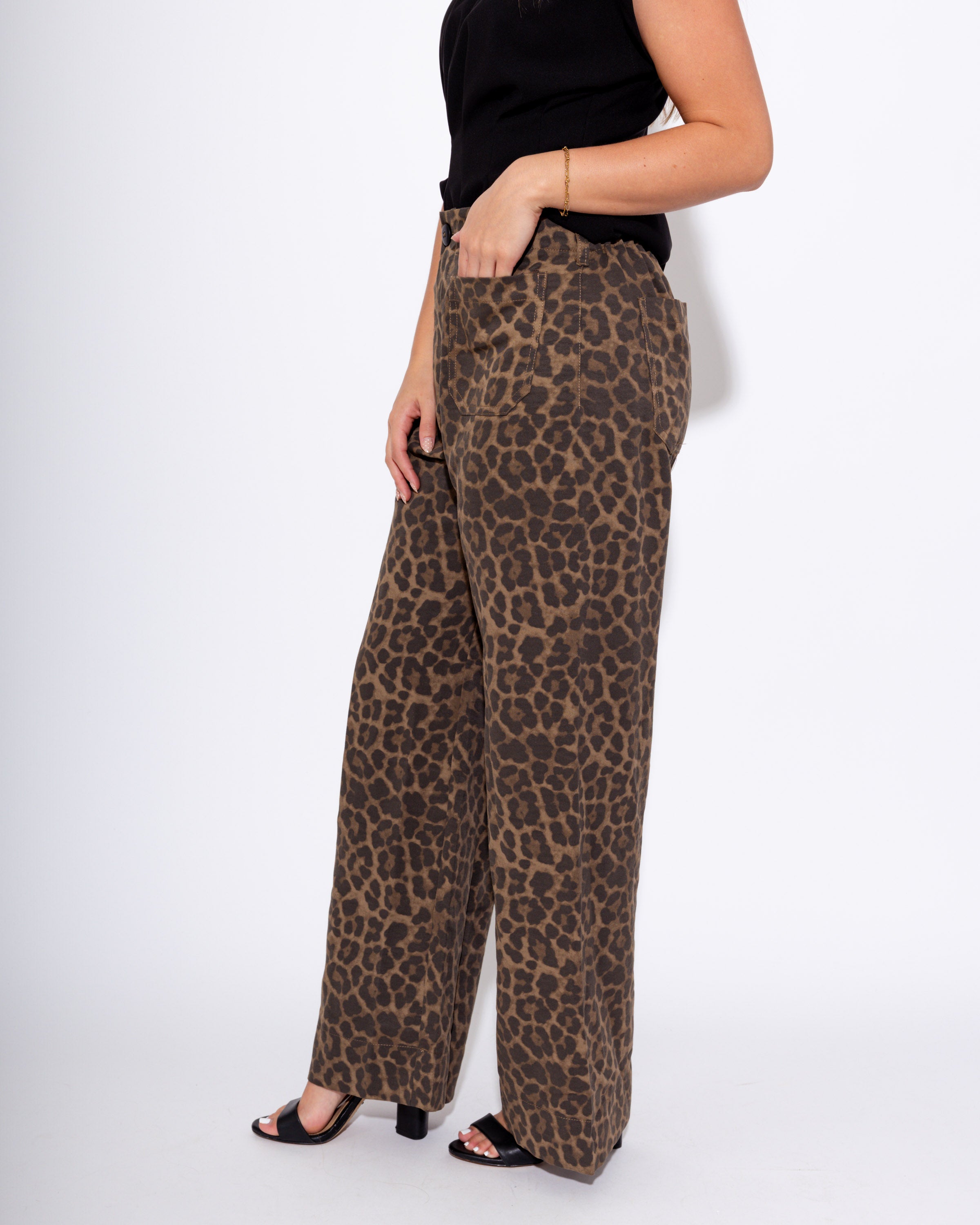 Wild & Wide Animal Print Pants