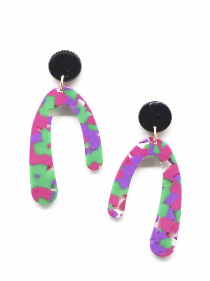 Acetate Dangle Earring
