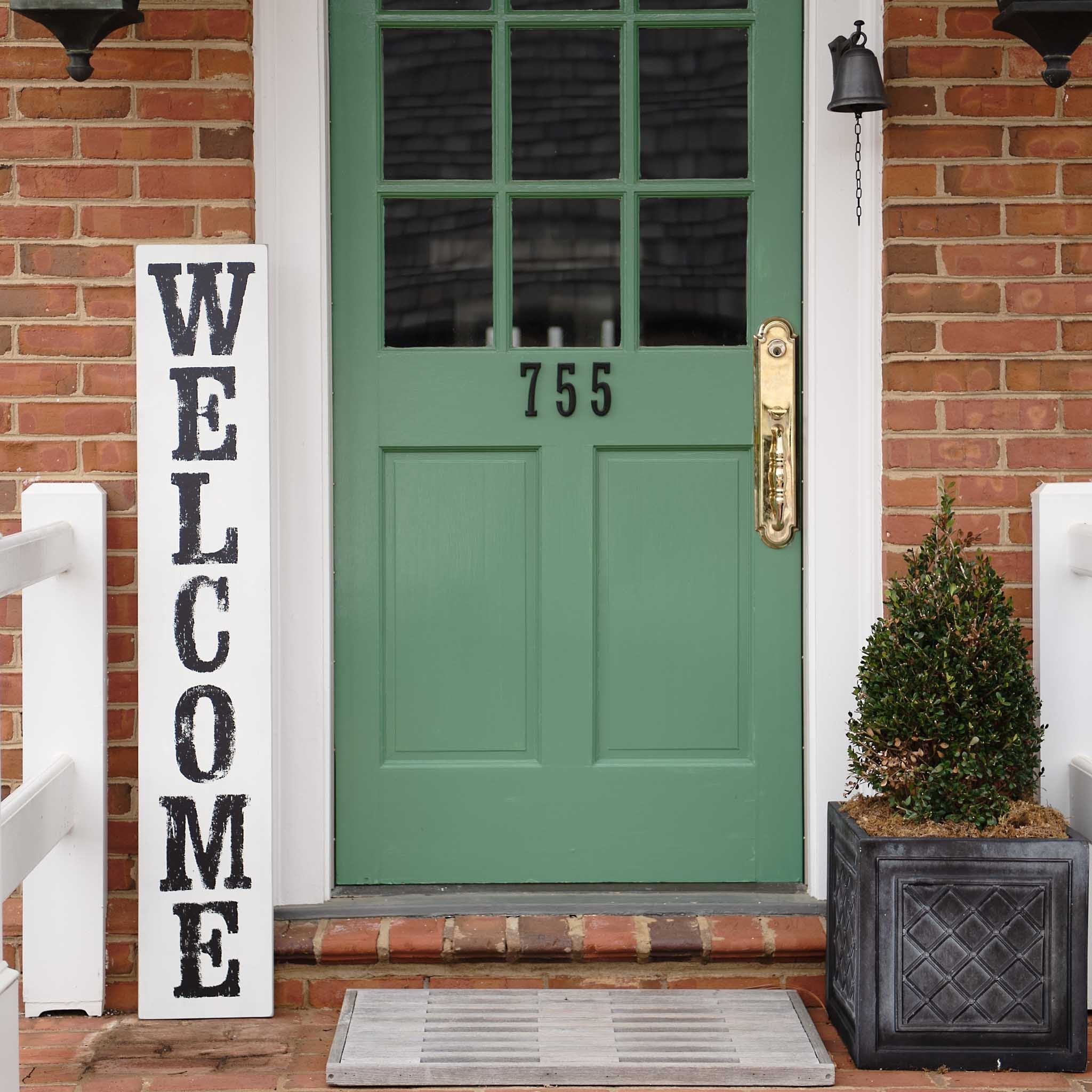Whitewashed Welcome Board