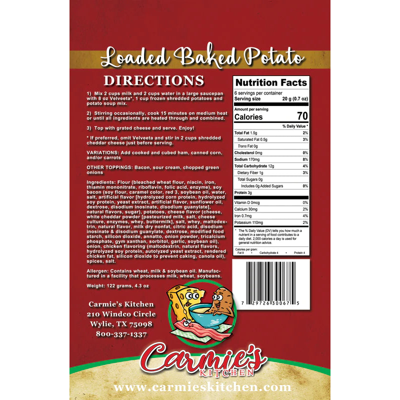 Carmie's Soup Mix - Loaded Baked Potato