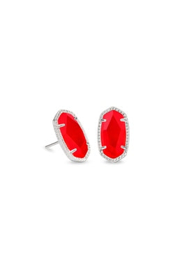 Ellie Stud Earring in Rhodium
