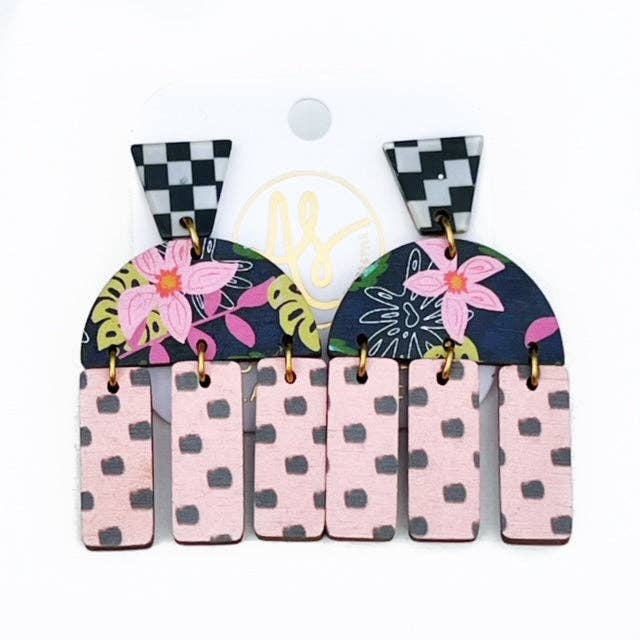 The Agatha Earrings in Floral Fern