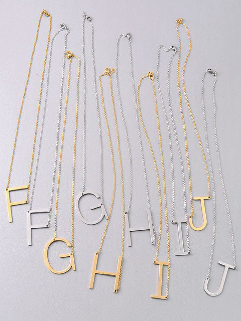 Large Initial Necklace