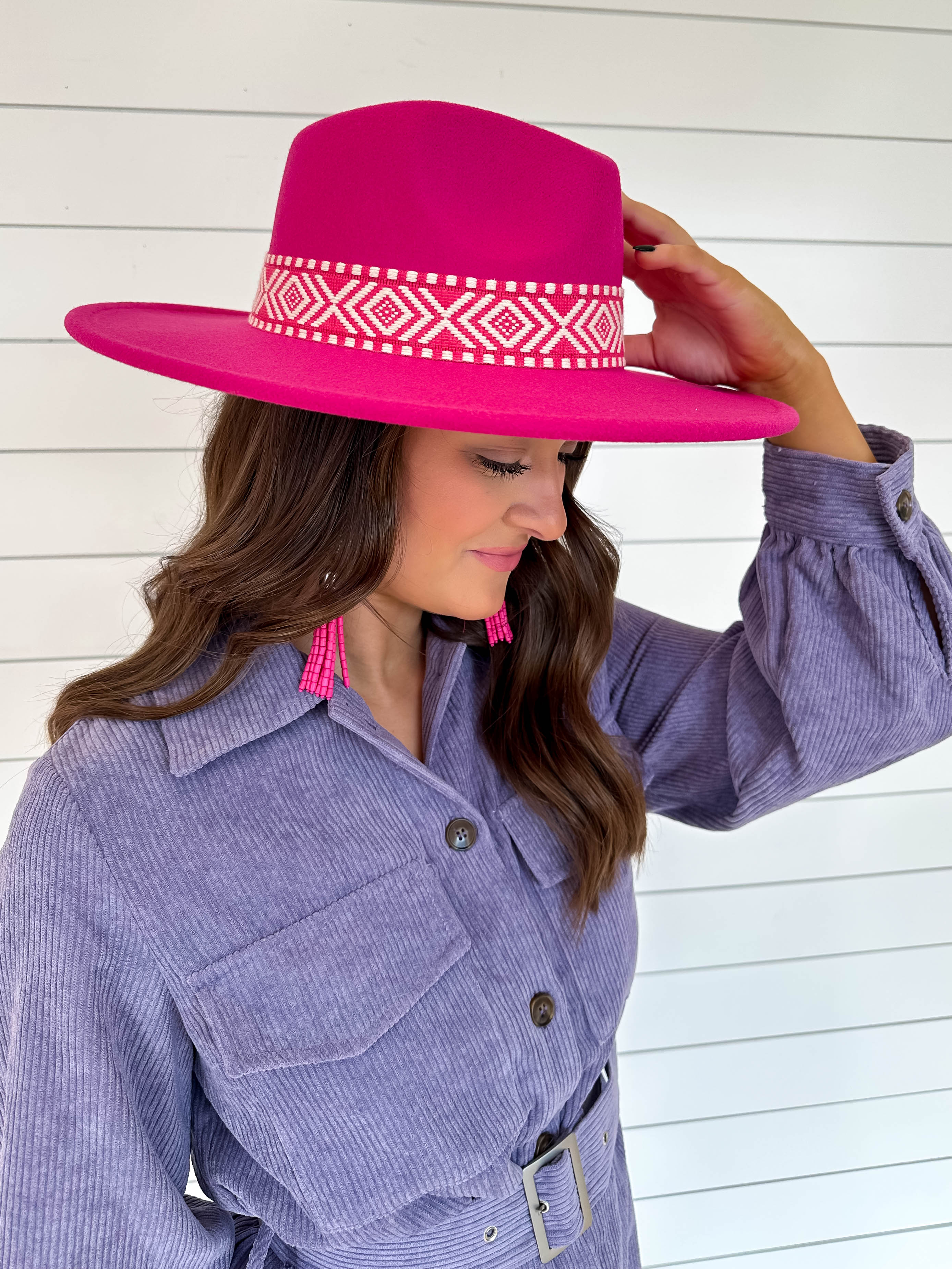 Level Up Hat in Fuschia