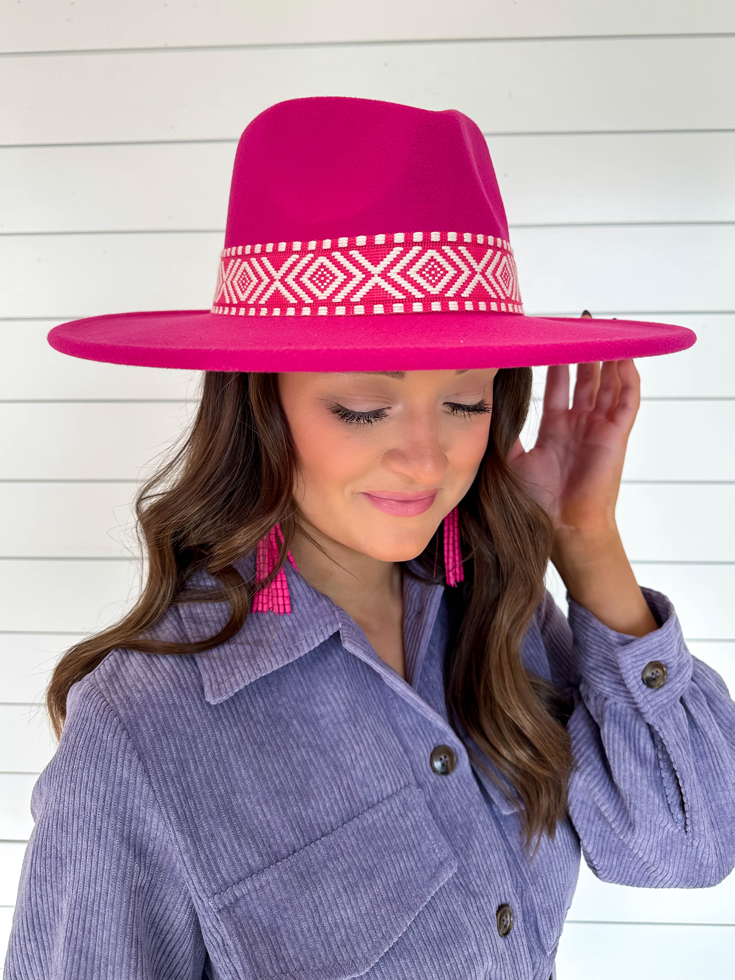Level Up Hat in Fuschia