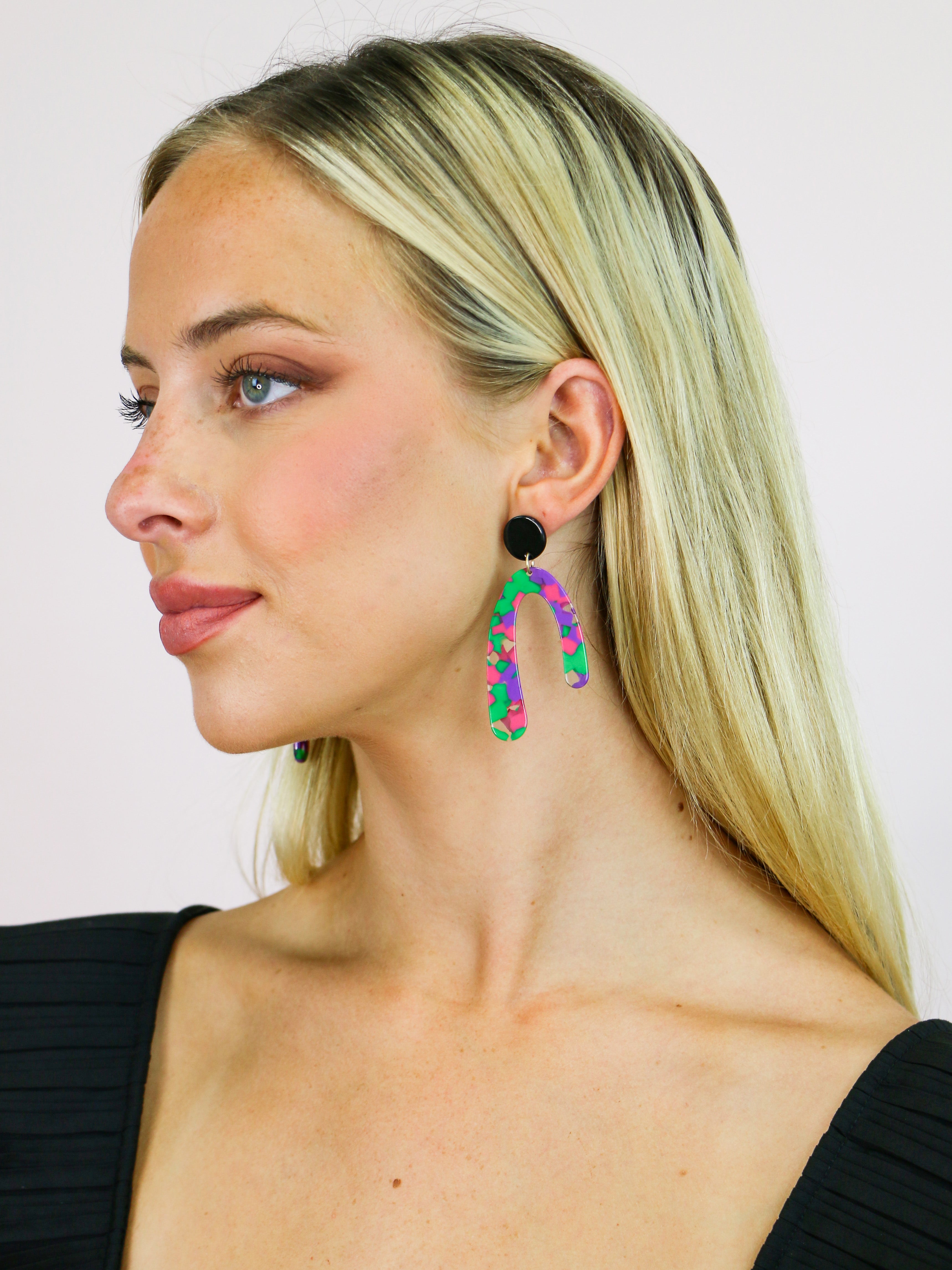 Acetate Dangle Earring