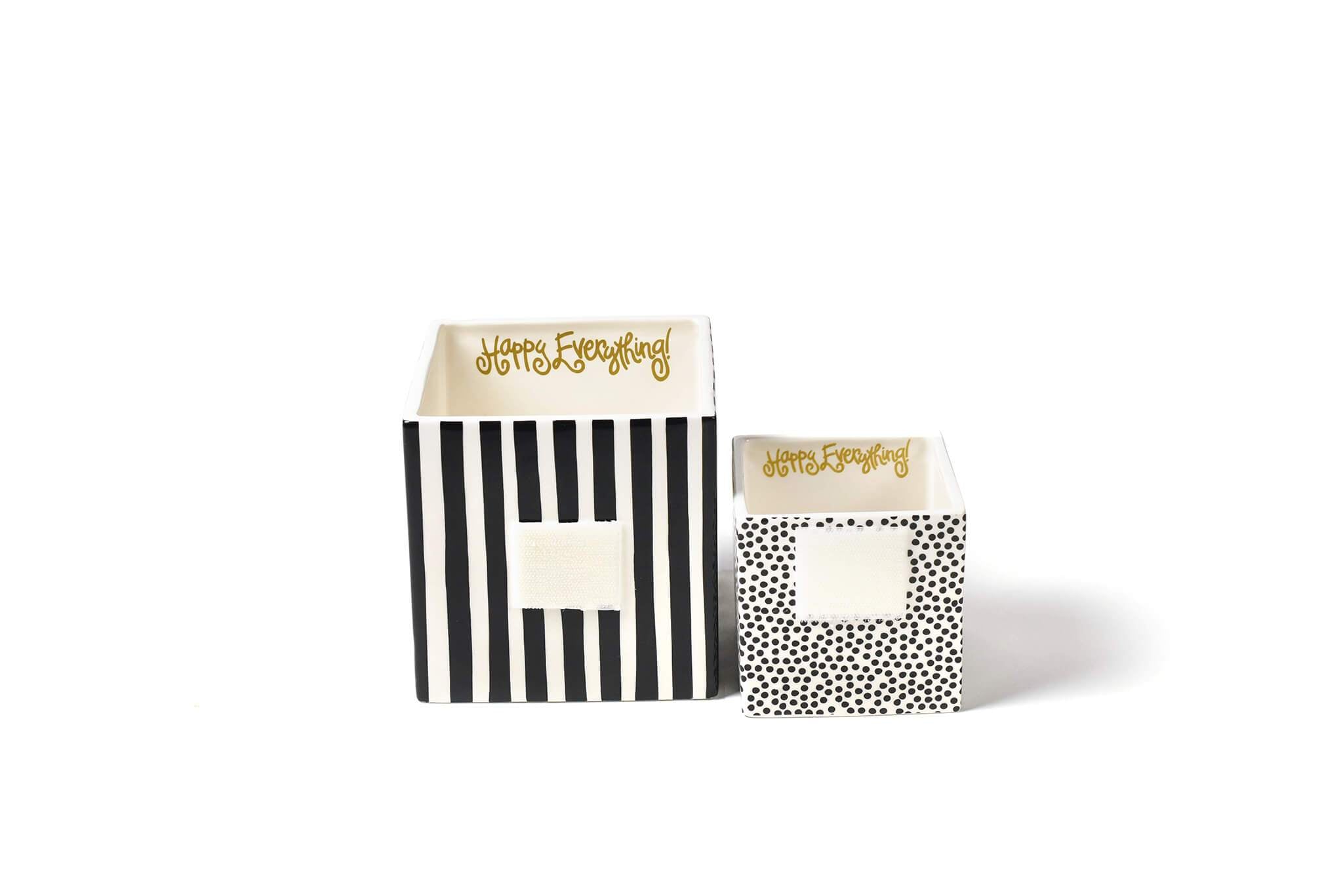 Black Stripe Mini Nesting Cube - Medium