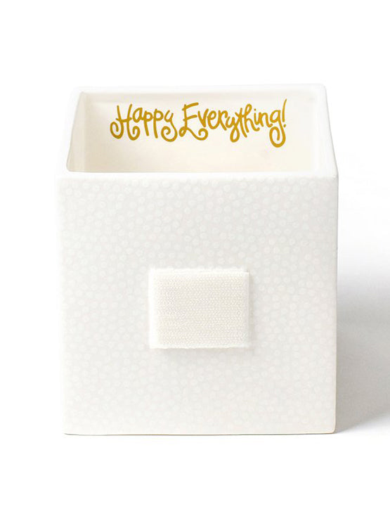 White Small Dot Mini Nesting Cube - Medium
