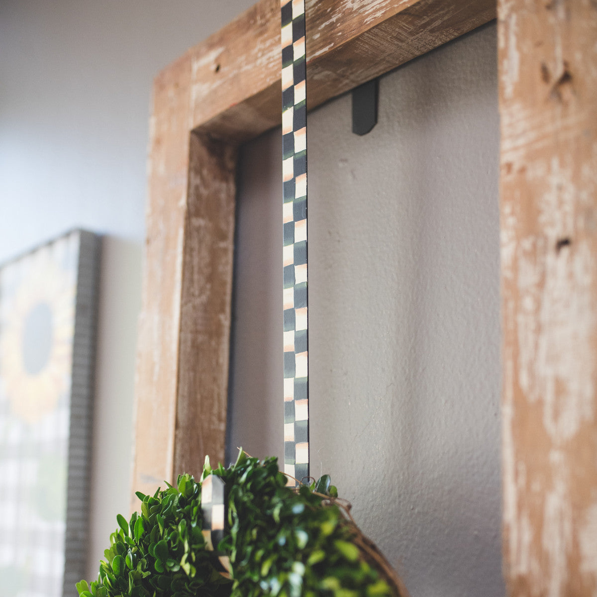 Celebrate Every Day Checked Wreath Holder
