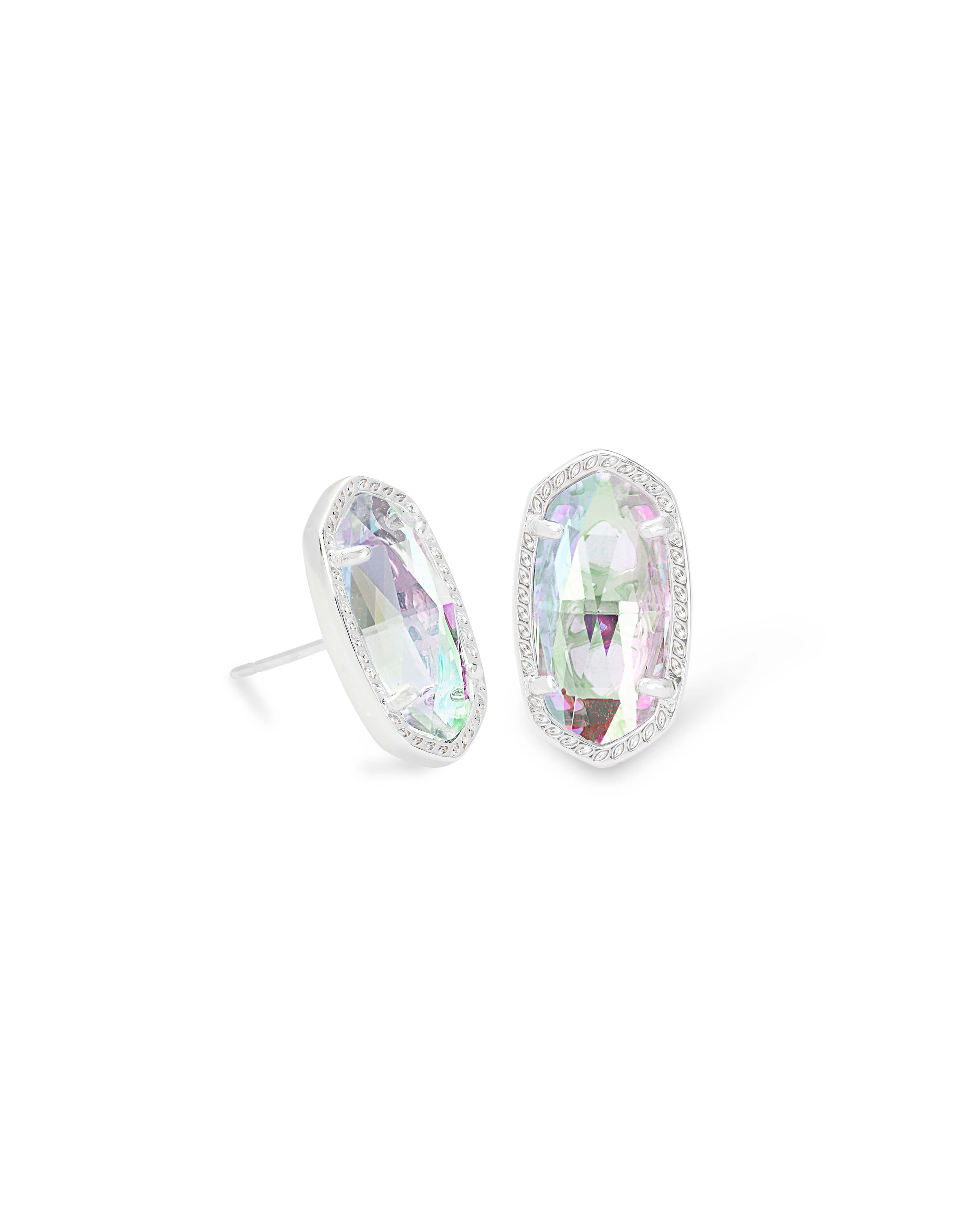 Ellie Stud Earrings In Dichroic Glass