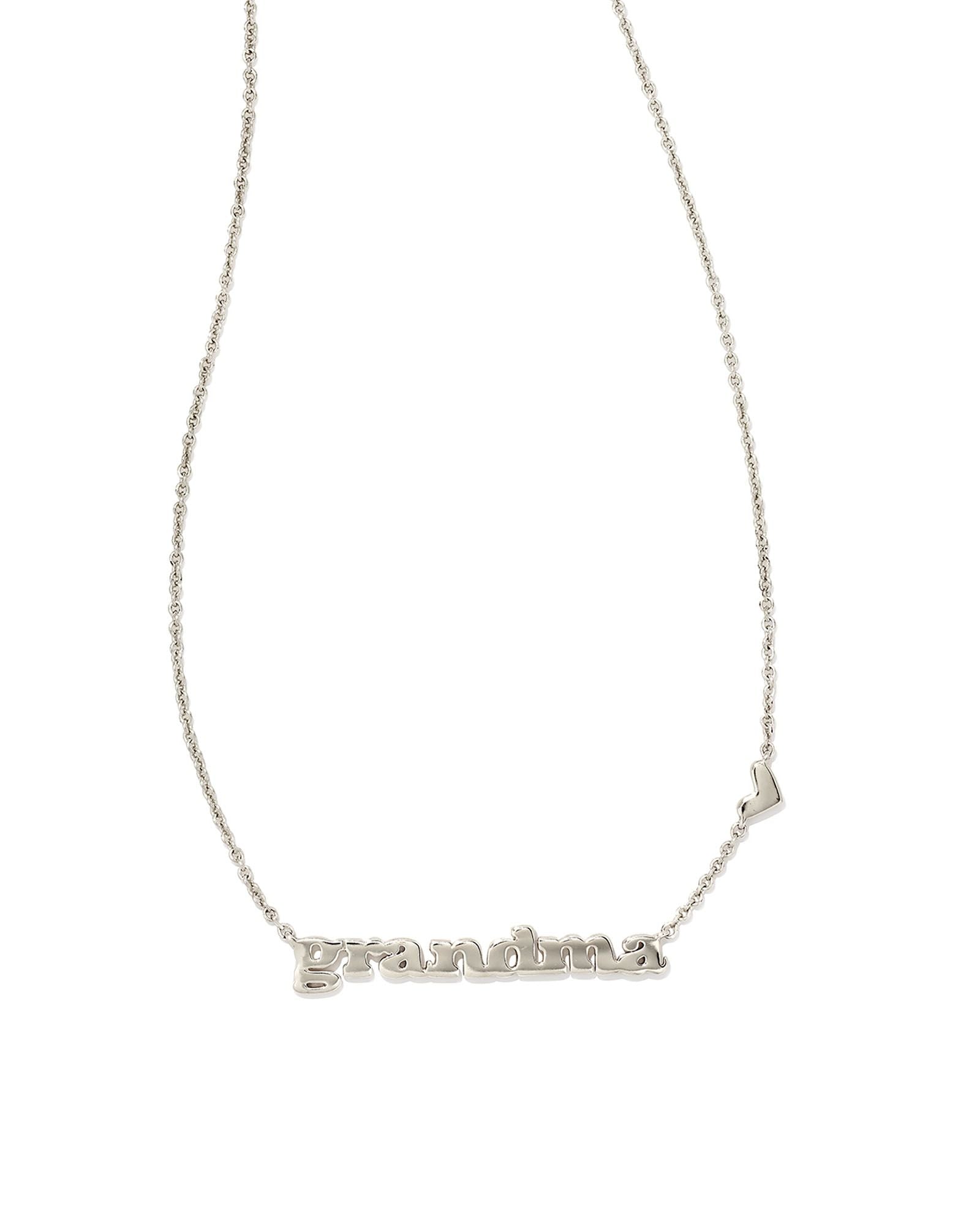 Grandma Pendant Necklace in Silver