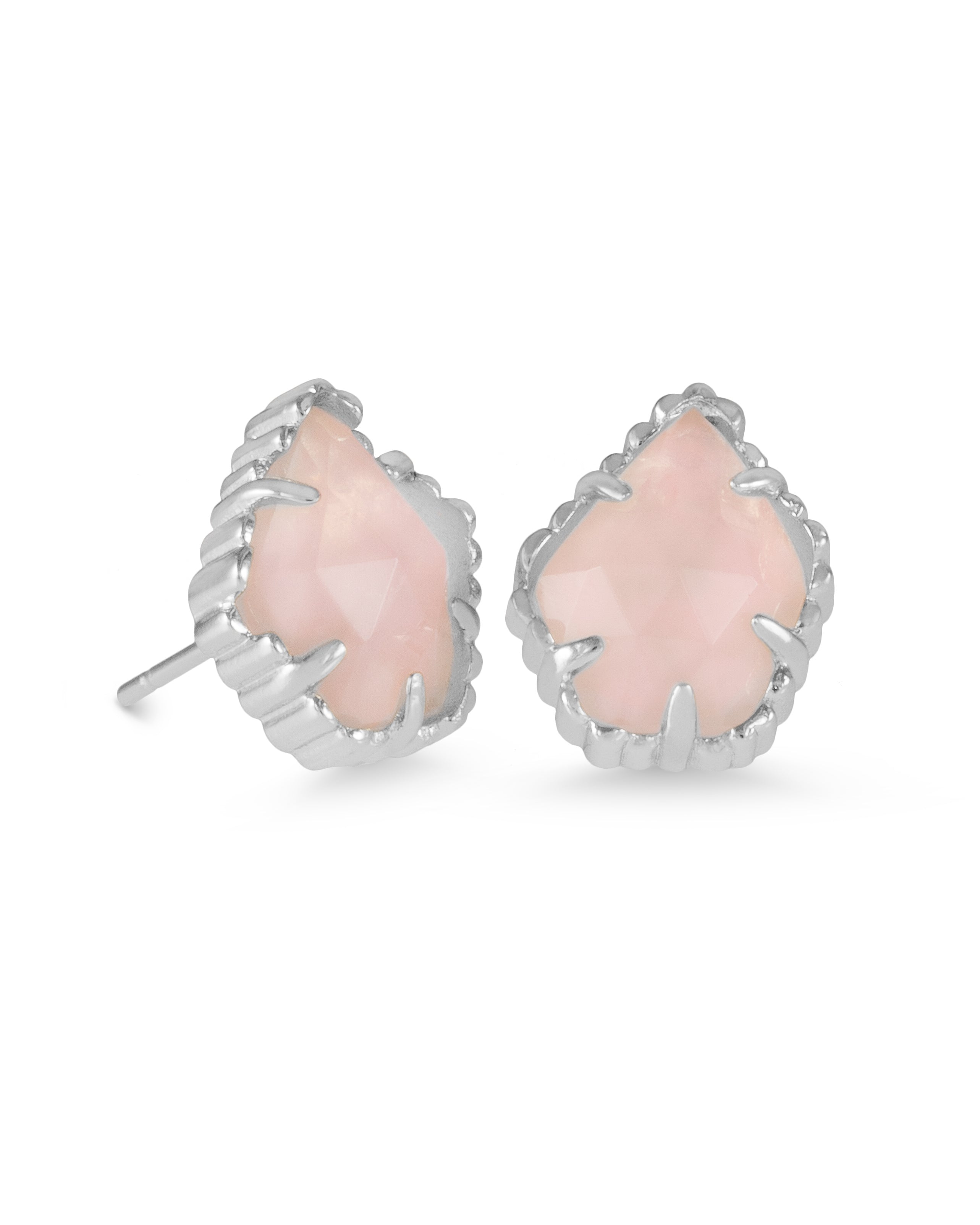 Tessa Stud in Rhodium