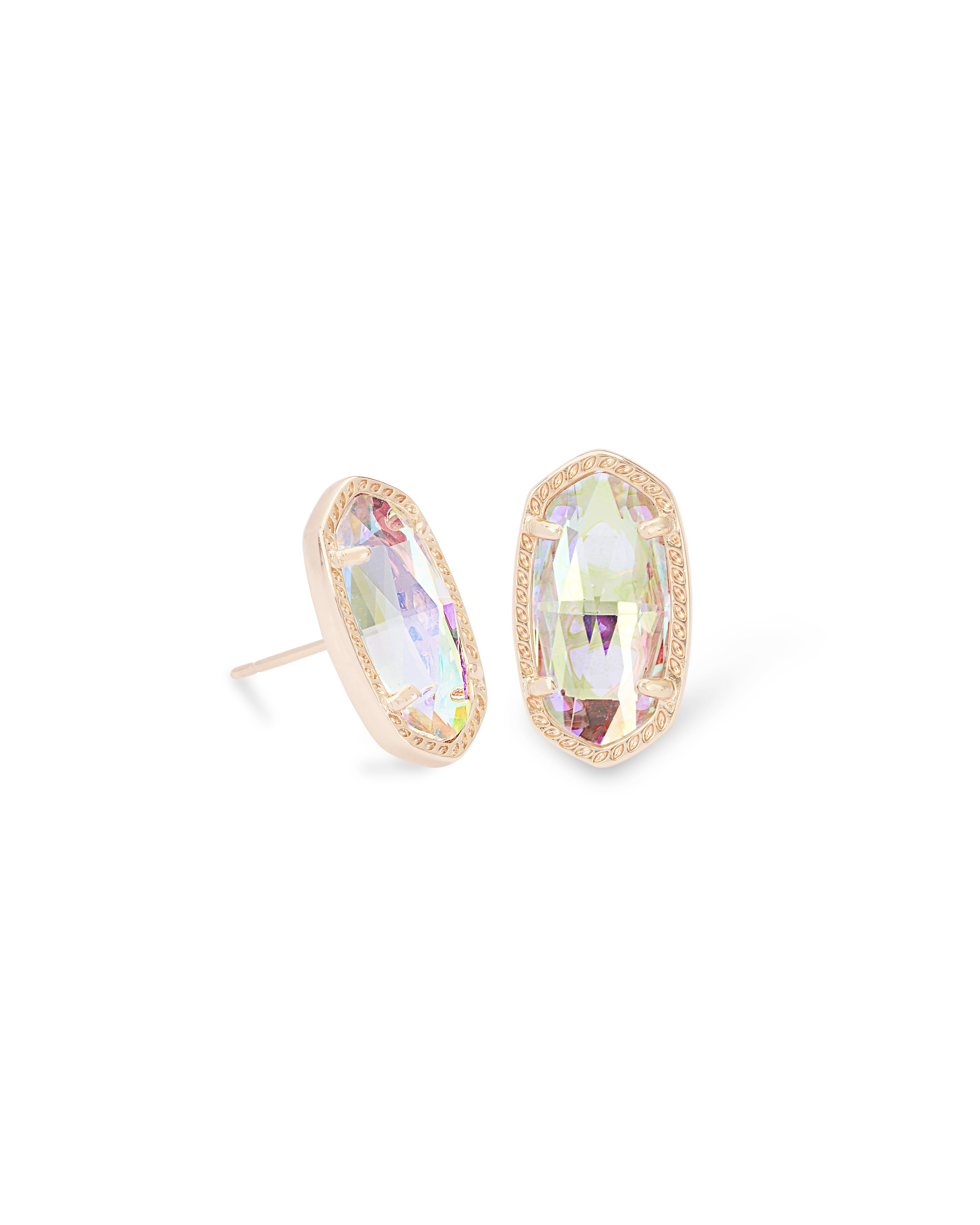 Ellie Stud Earrings In Dichroic Glass