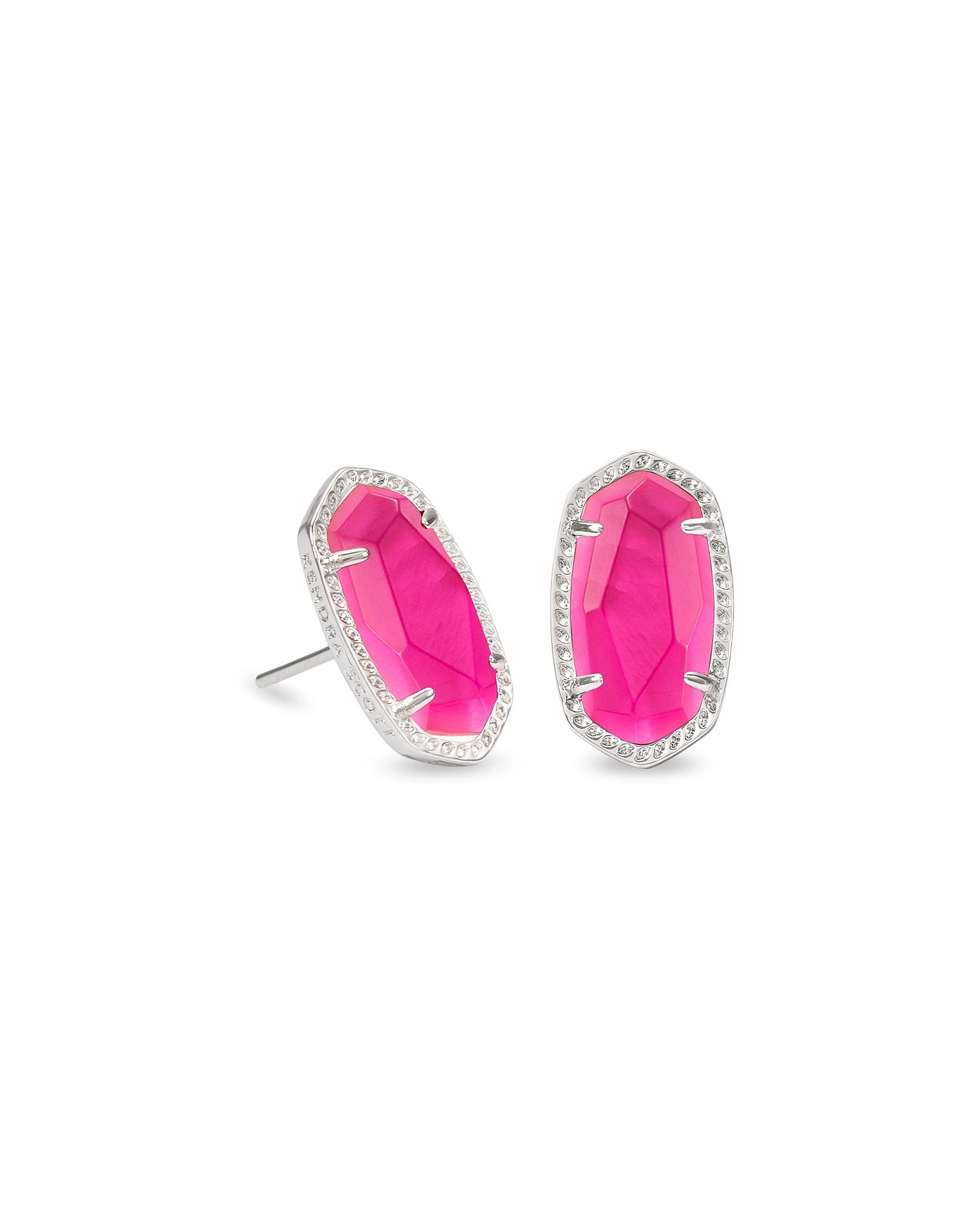 Ellie Earring in Rhodium Azalea Illusion