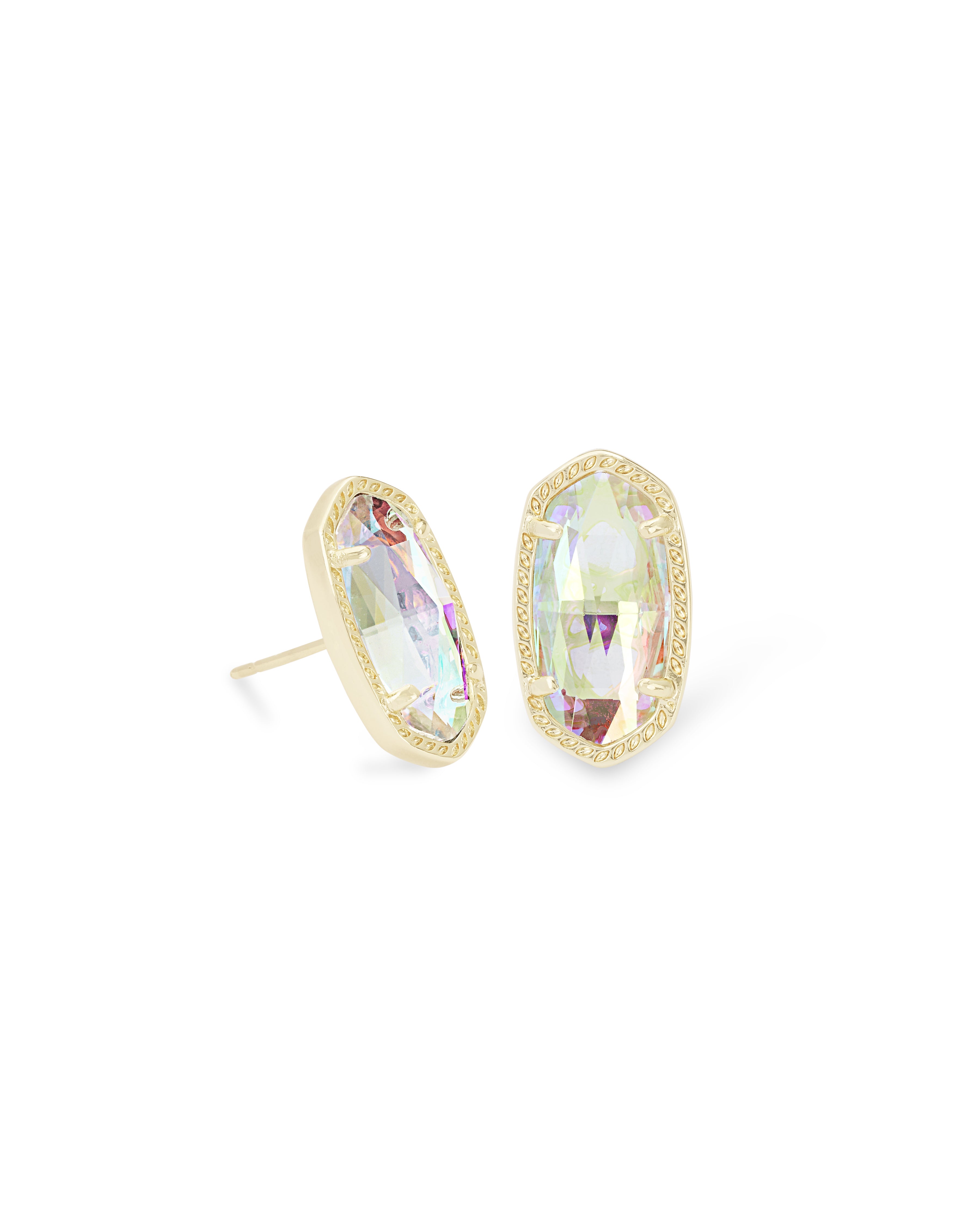 Ellie Stud Earrings In Dichroic Glass