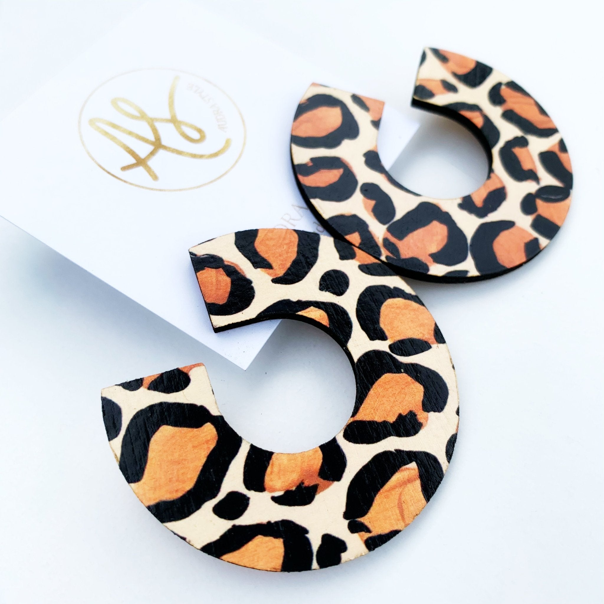 The Cece Earrings in Leopard