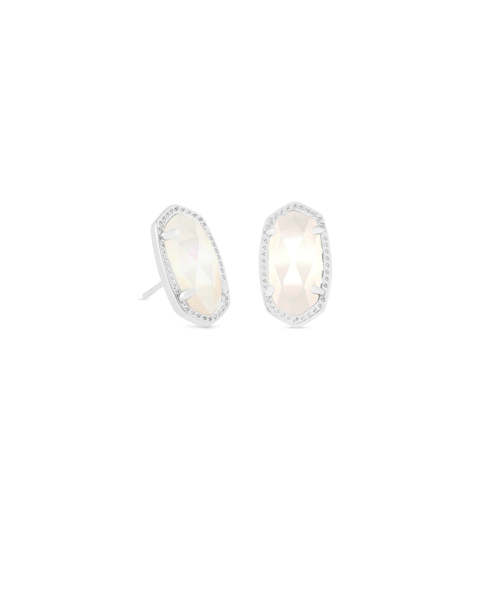 Ellie Stud Earring in Rhodium