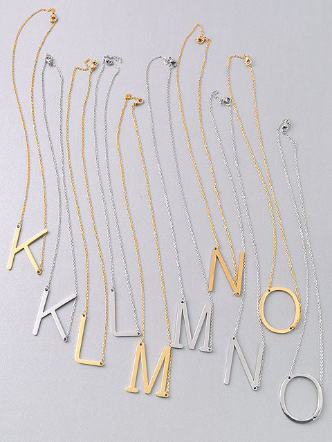 Large Initial Necklace