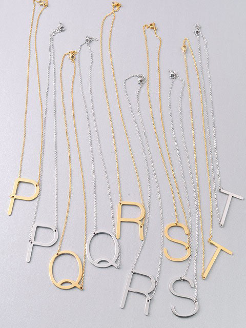 Large Initial Necklace