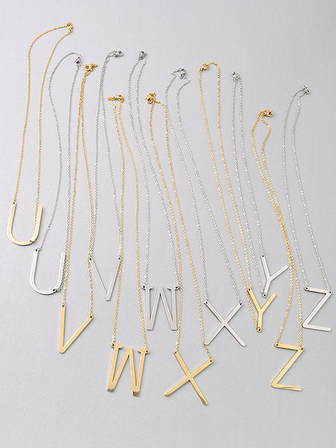 Large Initial Necklace