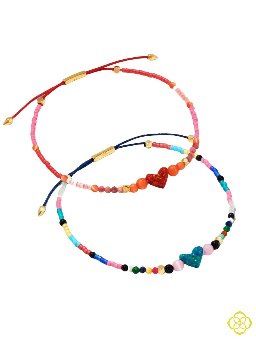 Nova Gold Friendship Bracelet in Red Mix